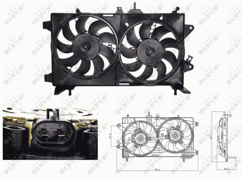 NRF 47676 Fan, engine cooling