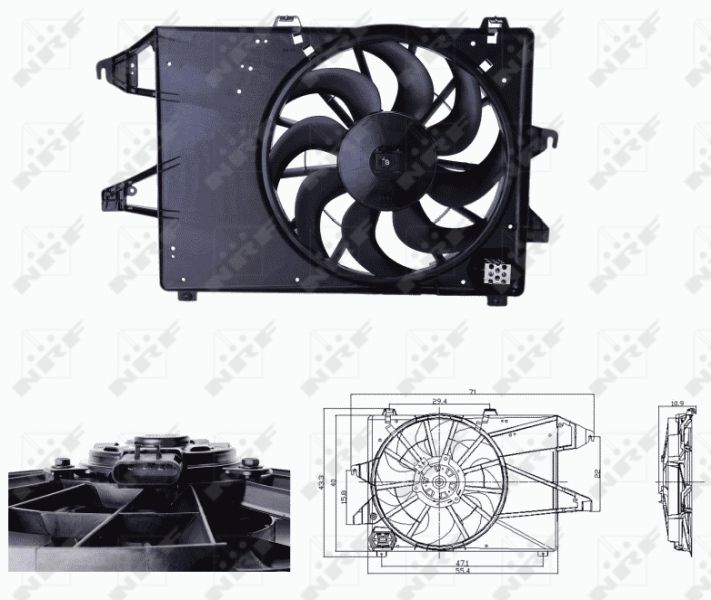 NRF 47679 Fan, engine cooling