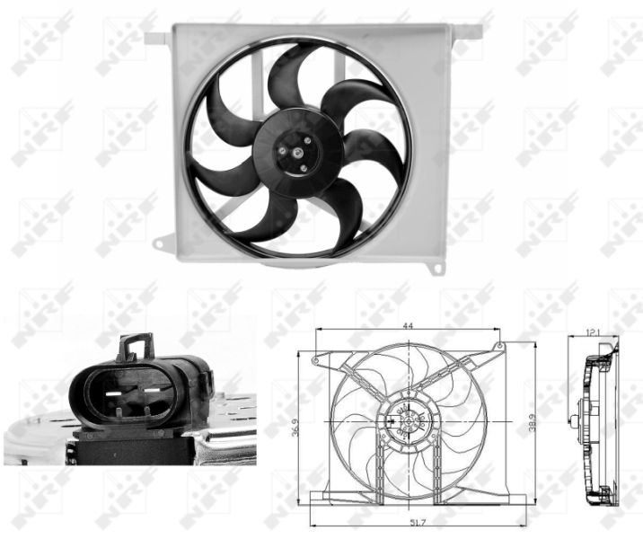 NRF 47686 Fan, engine cooling