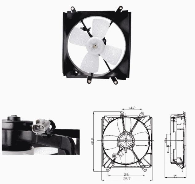 NRF 47693 Fan, engine cooling