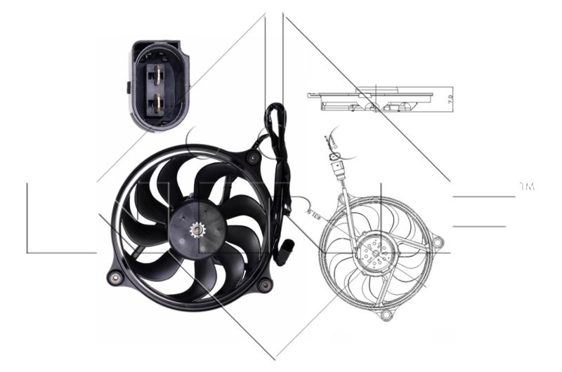 NRF 47699 Fan, engine cooling