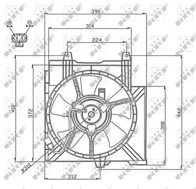 Fan, engine cooling NRF 47742