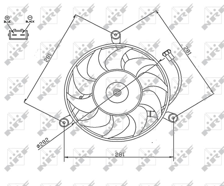 NRF 47745 Fan, engine cooling