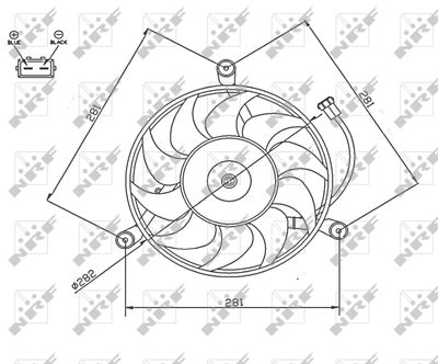 Fan, engine cooling NRF 47745
