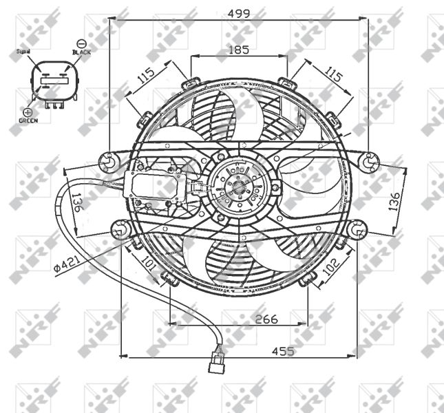NRF 47747 Fan, engine cooling