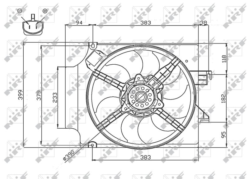 NRF 47748 Fan, engine cooling