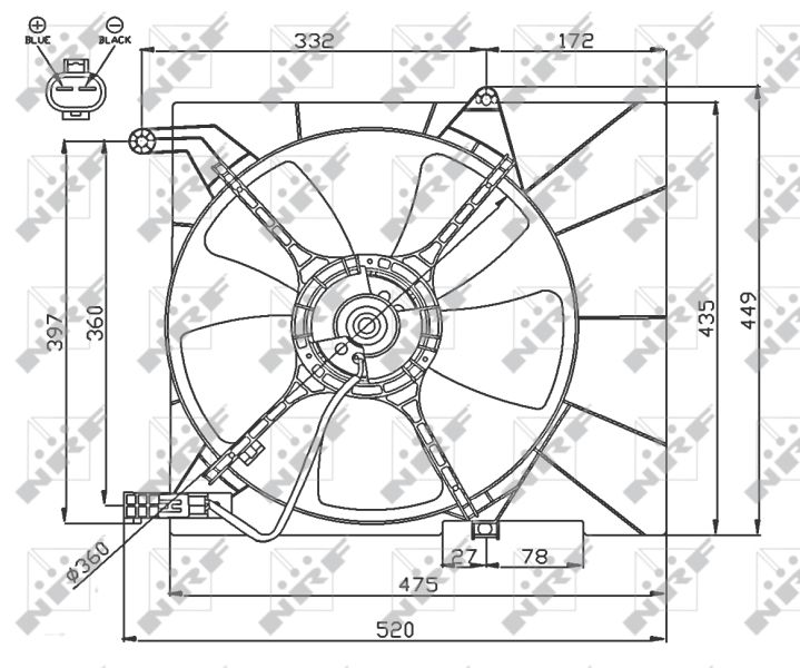 NRF 47751 Fan, engine cooling