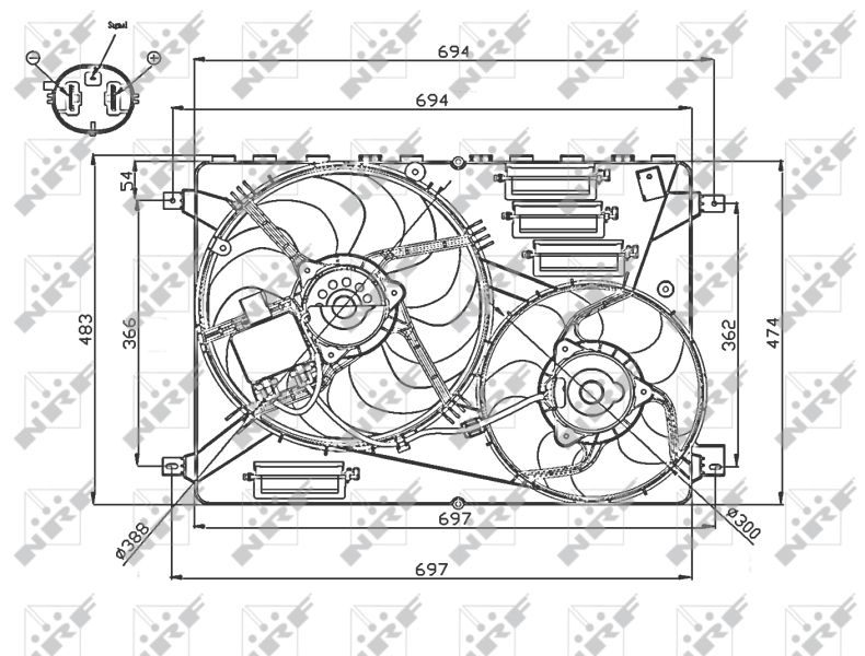 NRF 47754 Fan, engine cooling