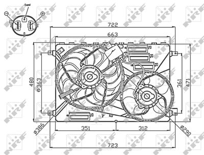 Fan, engine cooling NRF 47756