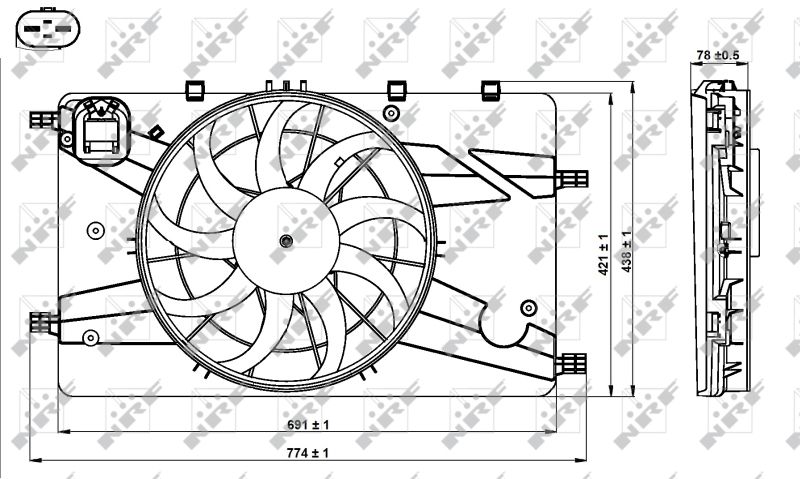 NRF 47757 Fan, engine cooling