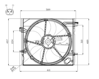 Fan, engine cooling NRF 47897
