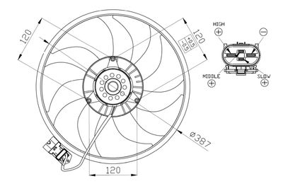 Fan, engine cooling NRF 47914