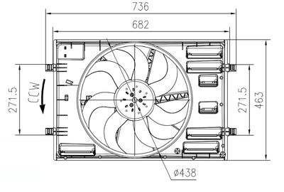 Fan, engine cooling NRF 47916