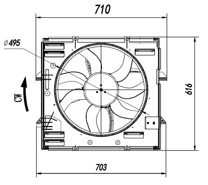 NRF 47921 Fan, engine cooling