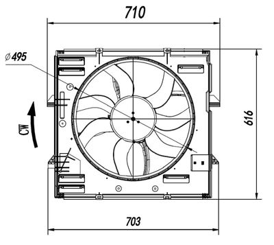 Fan, engine cooling NRF 47921