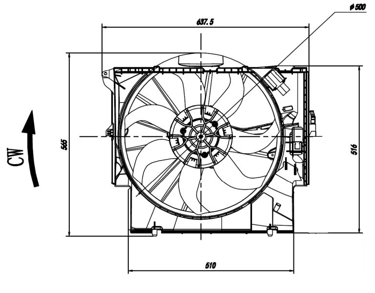 NRF 47923 Fan, engine cooling