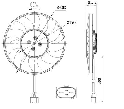 Fan, engine cooling NRF 47931