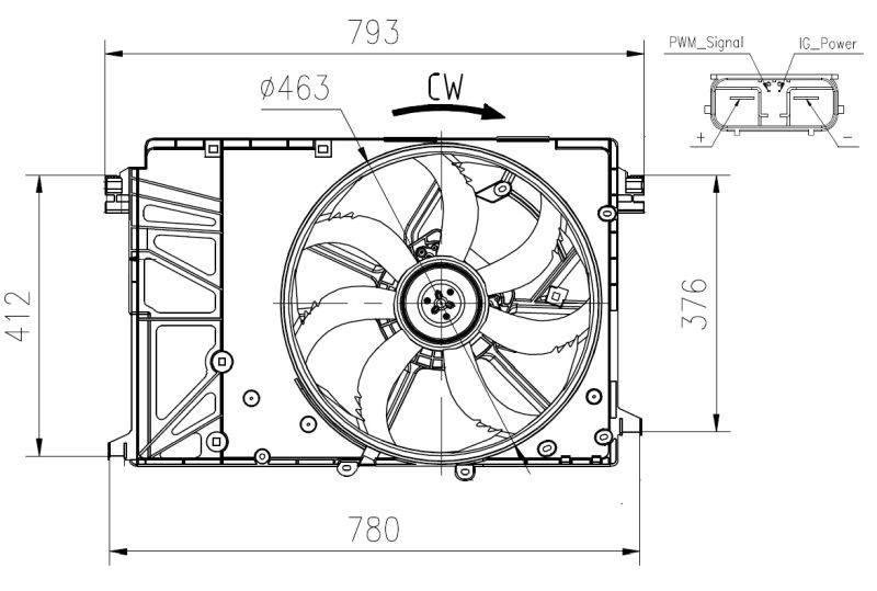 NRF 47932 Fan, engine cooling
