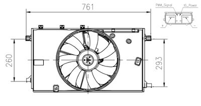 Fan, engine cooling NRF 47933