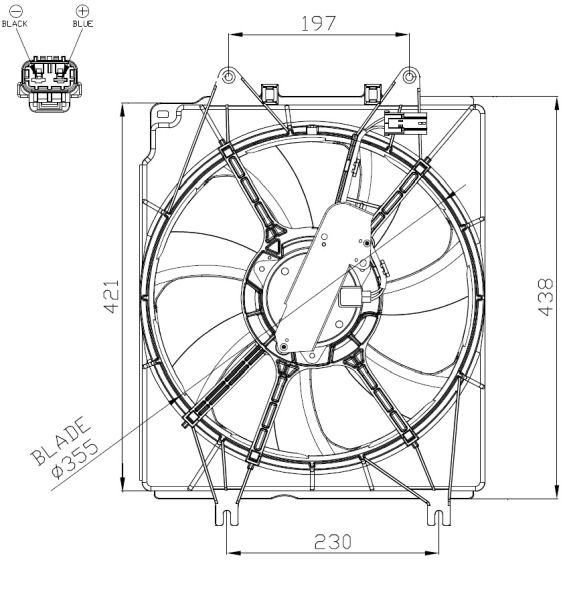 NRF 47934 Fan, engine cooling