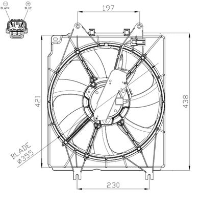 Fan, engine cooling NRF 47934