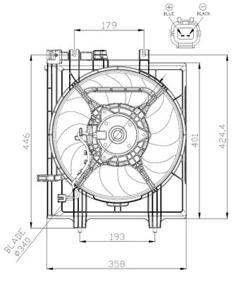 Fan, engine cooling NRF 47936