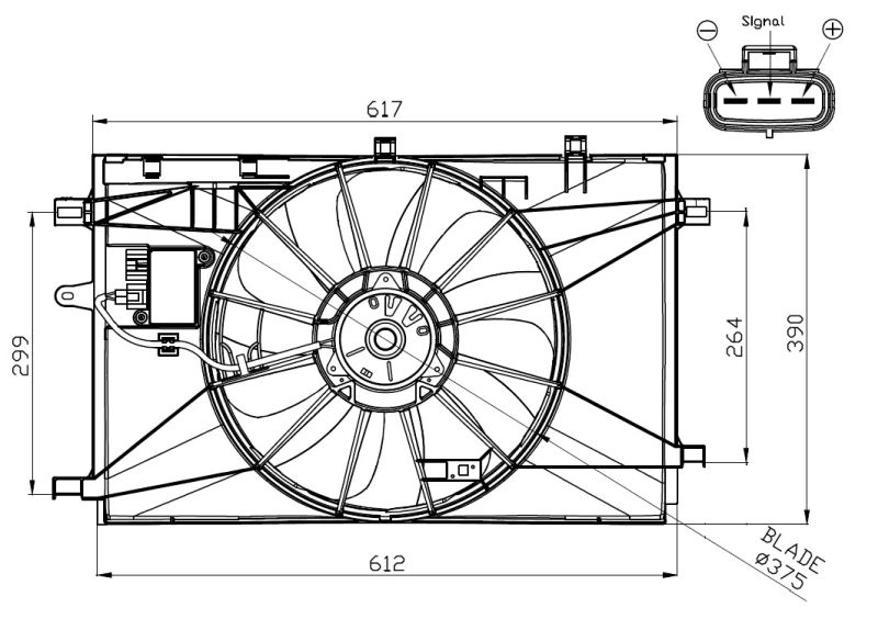 NRF 47937 Fan, engine cooling