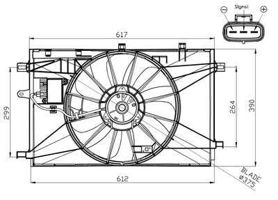 Fan, engine cooling NRF 47937