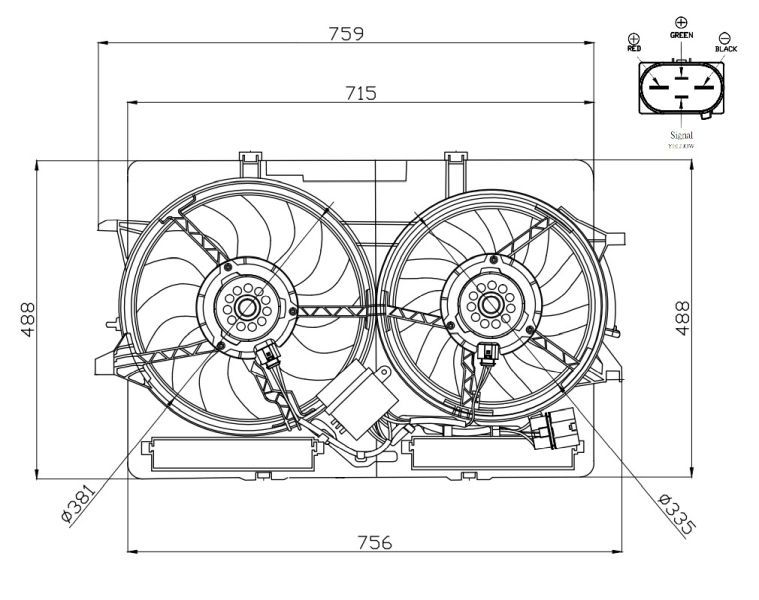 NRF 47938 Fan, engine cooling