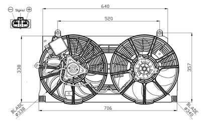Fan, engine cooling NRF 47940