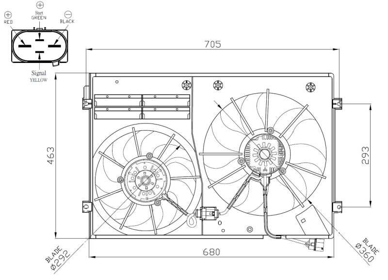 NRF 47941 Fan, engine cooling