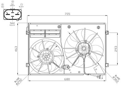 Fan, engine cooling NRF 47941