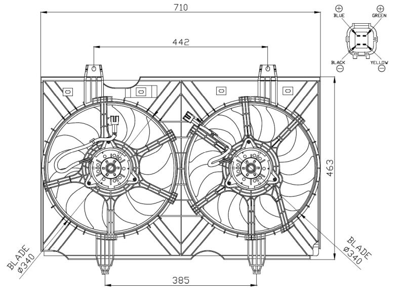 NRF 47942 Fan, engine cooling
