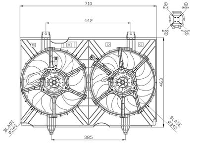 Fan, engine cooling NRF 47942