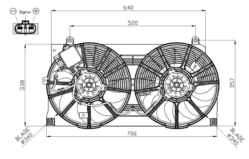 NRF 47943 Fan, engine cooling