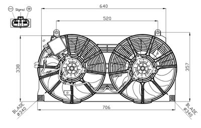 Fan, engine cooling NRF 47943