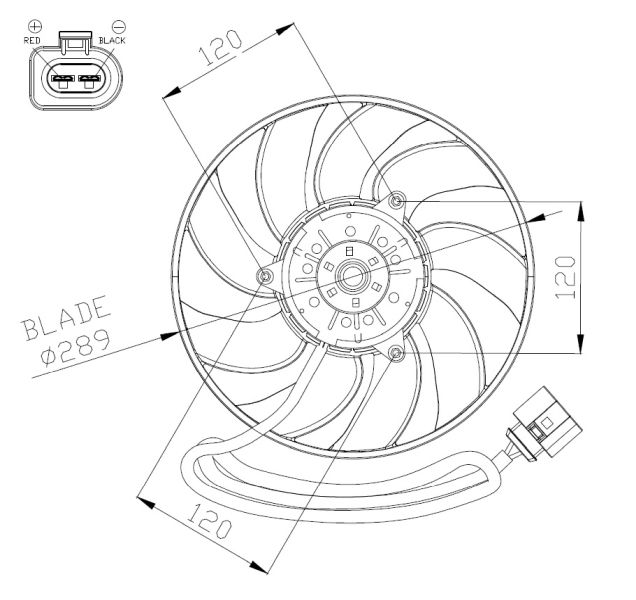 NRF 47946 Fan, engine cooling