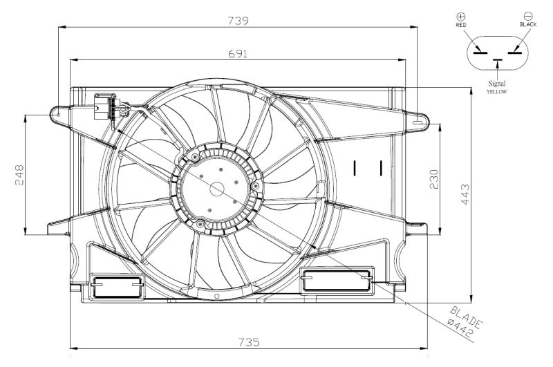 NRF 47947 Fan, engine cooling
