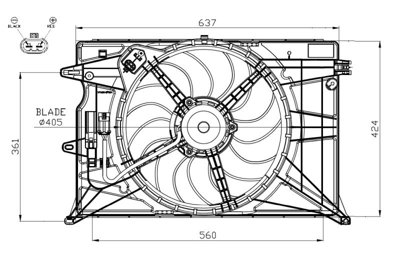NRF 47948 Fan, engine cooling