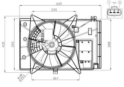 Fan, engine cooling NRF 47949