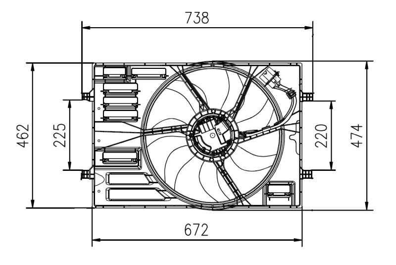 NRF 47950 Fan, engine cooling