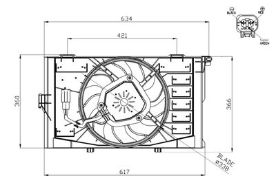 Fan, engine cooling NRF 47952