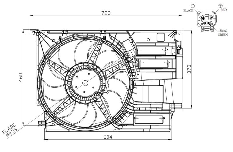 NRF 47954 Fan, engine cooling