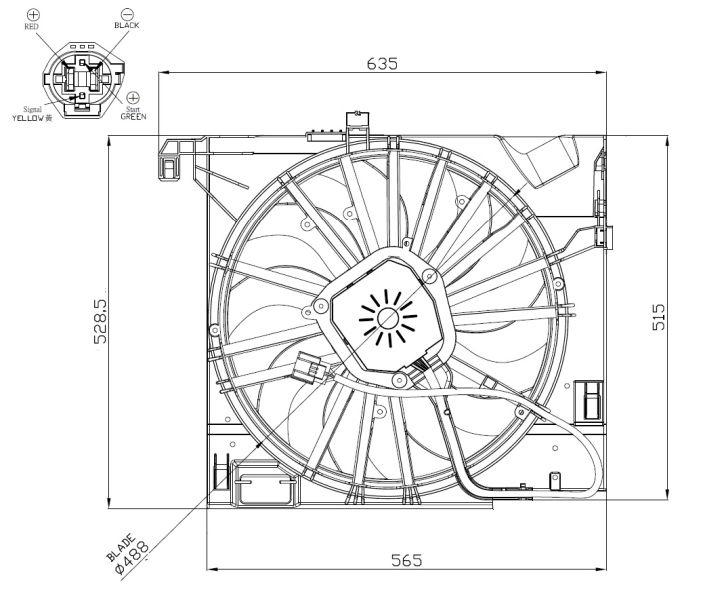 NRF 47955 Fan, engine cooling