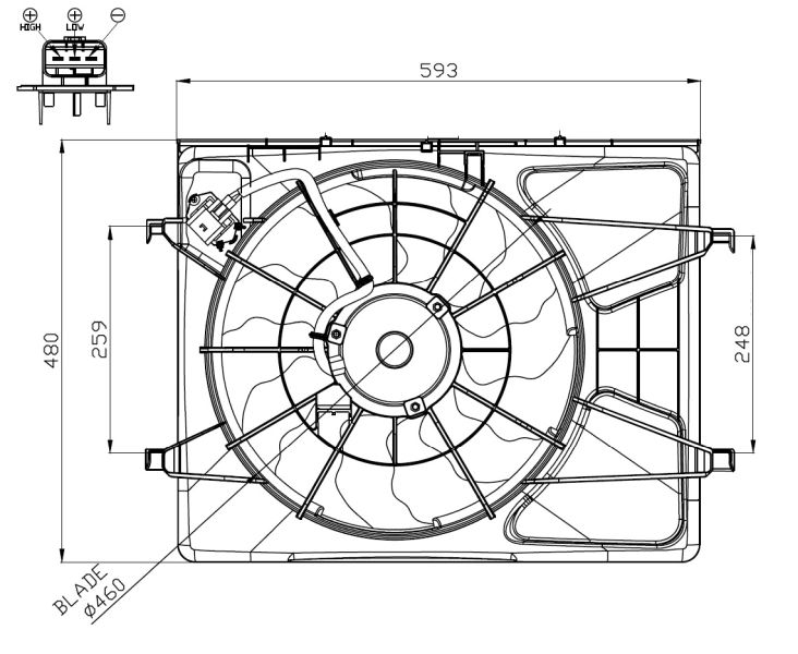 NRF 47958 Fan, engine cooling