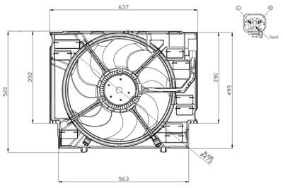 Fan, engine cooling NRF 47960