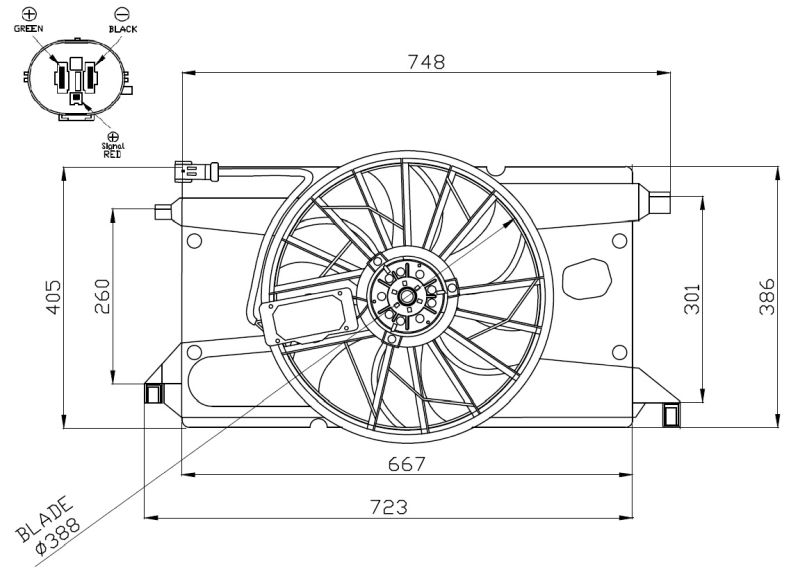 NRF 47961 Fan, engine cooling