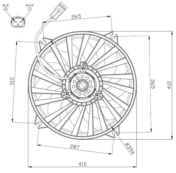 NRF 47962 Fan, engine cooling