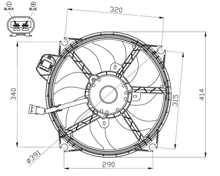 NRF 47965 Fan, engine cooling