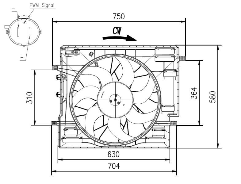 NRF 47967 Fan, engine cooling
